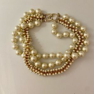 Kenneth J Lane faux pearl multi-strand choker